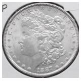 1887 CHOICE BU MORGAN DOLLAR