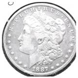1887 O MORGAN DOLLAR VF
