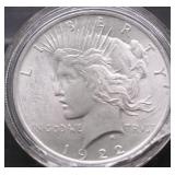 1922 CHOICE BU PEACE DOLLAR