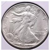 1941 D CHOICE BU WALKING HALF DOLLAR