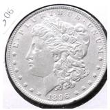 1896 MORGAN DOLLAR AU