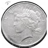 1923 D PEACE DOLLAR XF
