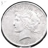 1922 PEACE DOLLAR VF