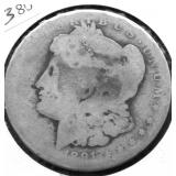 1891 O MORGAN DOLLAR AG