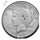 1922 PEACE DOLLAR VG