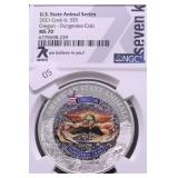 2021 NGC MS70 COOK ISLANDS DUNGENESS CRAB 1 OZ .99