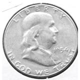 1954 S FRANKLIN HALF DOLLAR XF