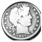 1907 BARBER HALF DOLLAR G