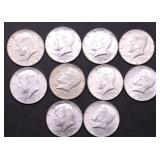 10 40 % SILVER HALF DOLLARS