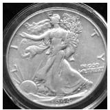 1944 WALKING HALF DOLLAR VF