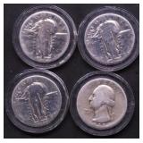 4 SILVER QUARTERS