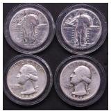 4 SILVER QUARTERS