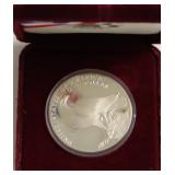 PROOF OLYMPIC SILVER DOLLAR  NO PAPERS