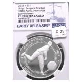 2022 P NGC PF69UC NEGRO LEAGUE SILVER DOLLAR
