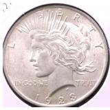 1923 PEACE DOLLAR AU