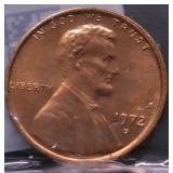 1972 D GEM RED LINCOLN CENT