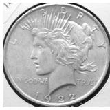 1922 CHOICE BU PEACE DOLLAR