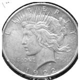 1922 PEACE DOLLAR XF