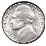 1948 D SUPURB GEM FULL STEPS JEFFERSON NICKEL