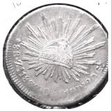 1937 MEXICO 8 REALS XF