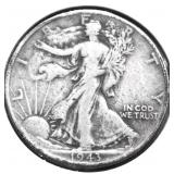 1943 WALKING HALF DOLLAR XF
