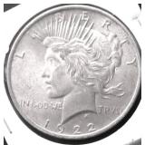 1922 CHOICE BU PEACE DOLLAR