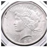1923 PEACE DOLLAR AU