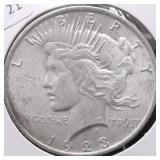 1923 PEACE DOLLAR AU