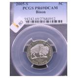2005 S PCGS PF69DC BISON NICKEL