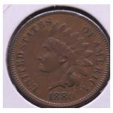 1880 INDIAN HEAD CENT AU