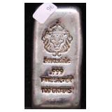 100 GRAM .999 SILVER BAR