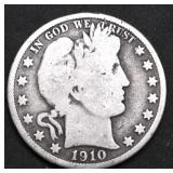 1910 S BARBER HALF DOLLAR G