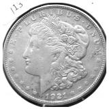 1921 MORGAN DOLLAR XF