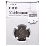 1955 NGC PF68 RED LINCOLN CENT