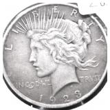 1923 PEACE DOLLAR VF