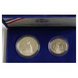 PROOF ELLIS ISLAND SILVER DOLLAR & HALF NO PAPERS