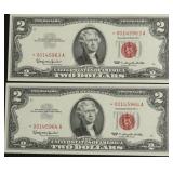 GEM BU CONSECUTIVE SERIAL # 2 $ US LEGAL TENDER
