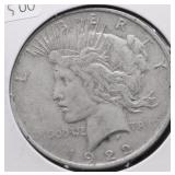 1922 PEACE DOLLAR VF