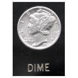 1935 CHOICE BU MERCURY DIME