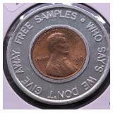 1980 D PENNY TOKEN CHOICE BU RED