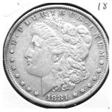 1881 MORGAN DOLLAR VF