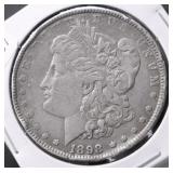 1898 MORGAN DOLLAR XF DETAILS RIM BUMP