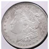 1921 D MORGAN DOLLAR XF
