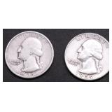 TWO SILVER QUARTERS