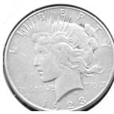 1923 S PEACE DOLLAR VF