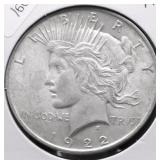 1922 PEACE DOLLAR XF