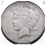 1922 S PEACE DOLLAR VG