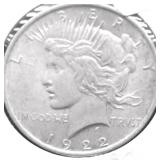 1922 PEACE DOLLAR XF