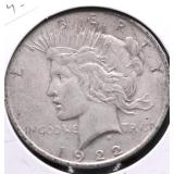1922 PEACE DOLLAR VF