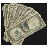 10 SILVER CERTIFICATES